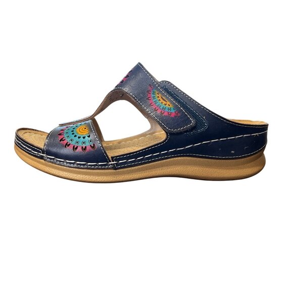 L'Artiste By Spring Step Artsy Sandals Blue Open-Toe Womens Size 38 / US 7.5-8 - Picture 6 of 11